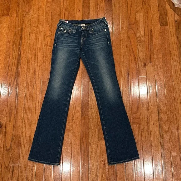 True Religion BootCut Becky Jeans flap pockets  size 27 made in USA - Picture 3 of 8
